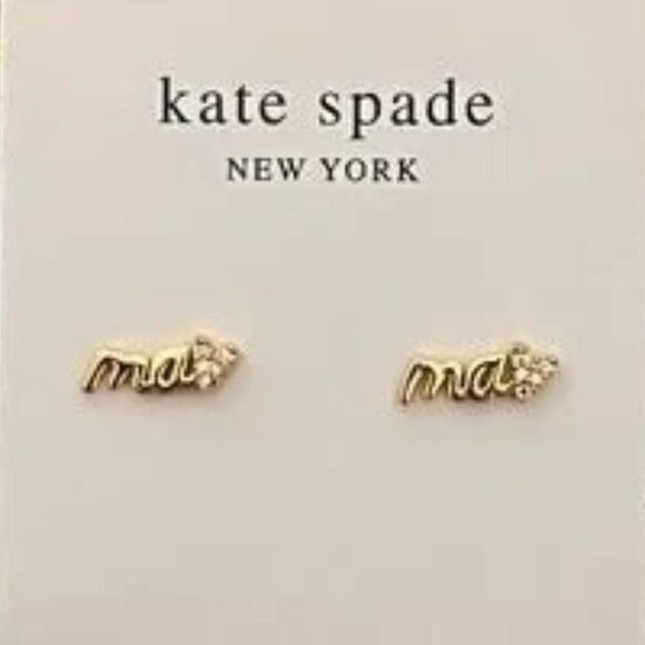 KATE SPADE ♠️ Love You,  Mama Earrings - Picture 1 of 5